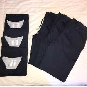 Three complete sets of size small Classico scrubs